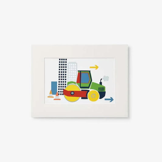 Construction Trucks Wall Art - Green