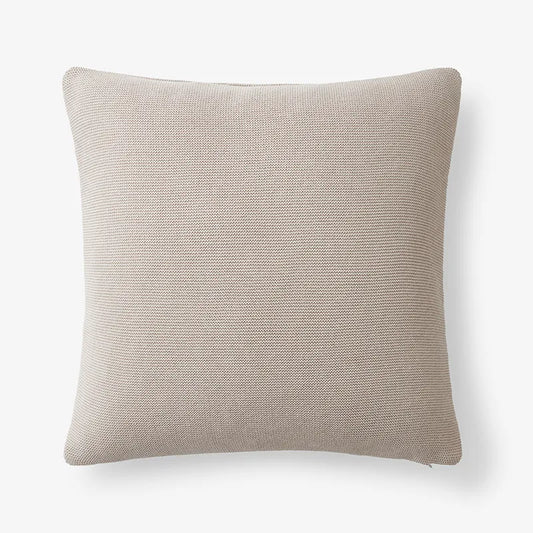 Classic All Season Breathable Cotton Knit Decorative Pillow Cover - Taupe
