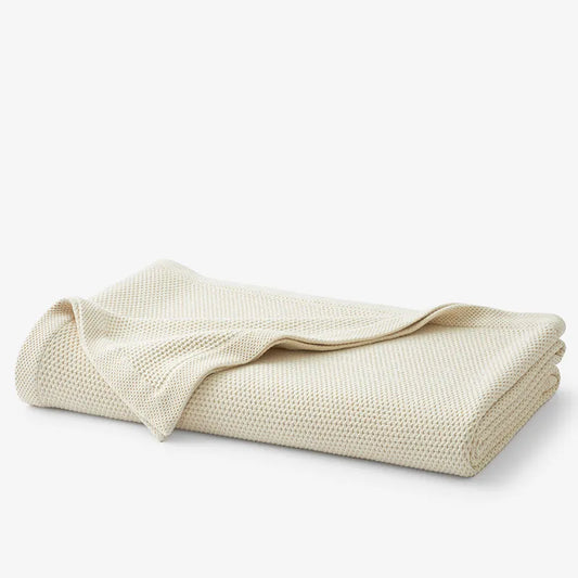 Garter Stitch Blanket - Birch, Full/Queen