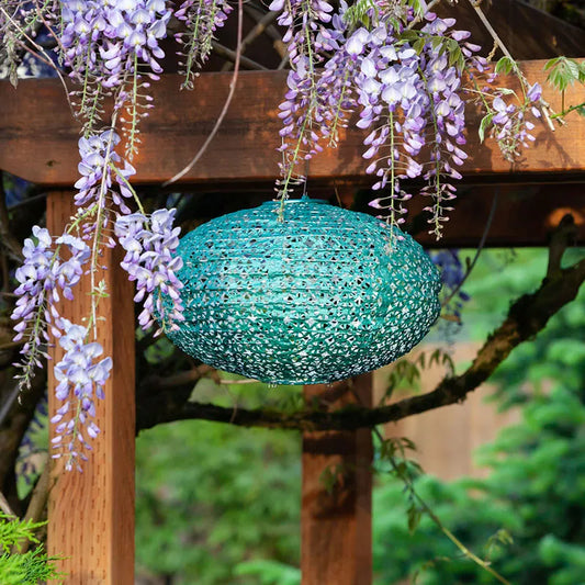 Soji™ Stella Oval Solar Outdoor Lantern, 9"