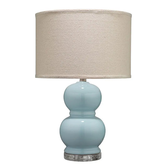 Handblown Glass Globe Table Lamp - Lightblue