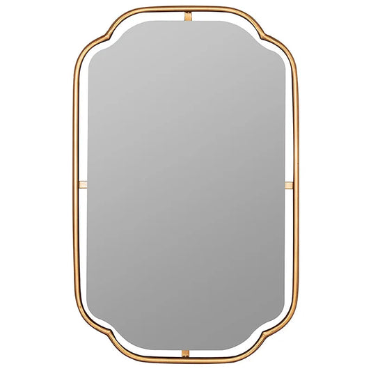 Gilded Floating Frame Wall Mirror - Gold, OS