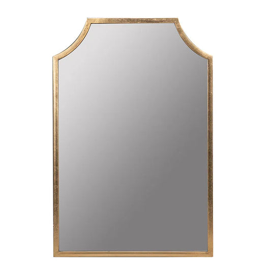 Gilded Arched Frame Wall Mirror - Gold