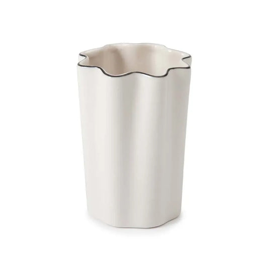 Scallop Tumbler - Cream and Black
