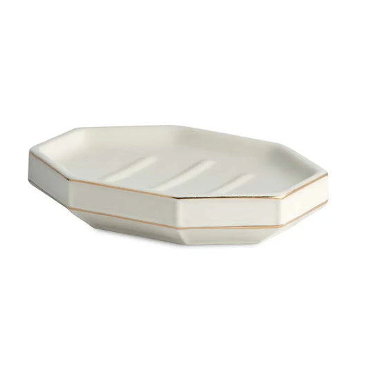 Luxe Soap Dish - Cream and Gold