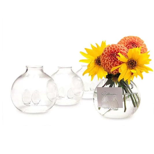 Bud Vase Place Card Holders, Set of 4 - Clear