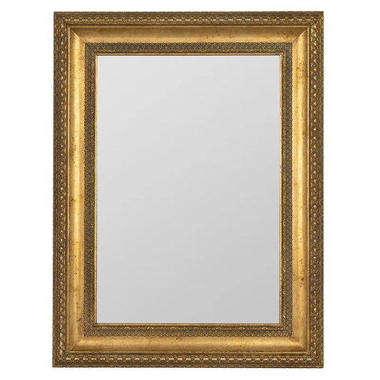 Wide Frame Wall Mirror - Gold