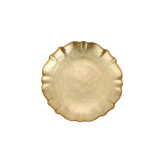 Baroque Glass Appetizer Plate - Gold
