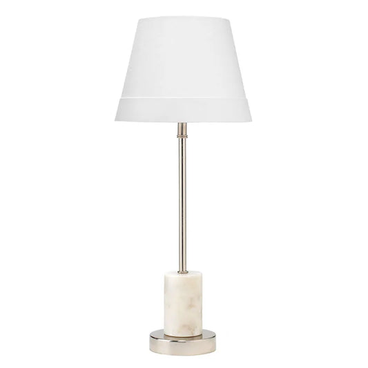 Marble Base Table Lamp - White