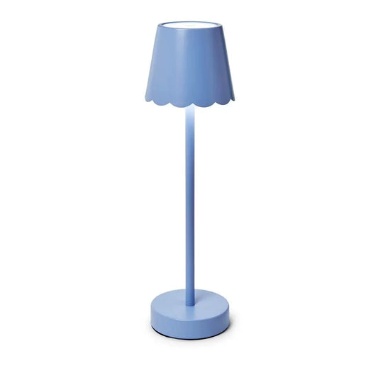 Scallop Cordless LED Table Lamp - Blue