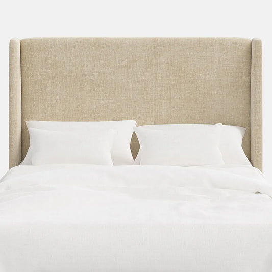 Gramercy Vintage Velvet Headboard - Sand, Twin