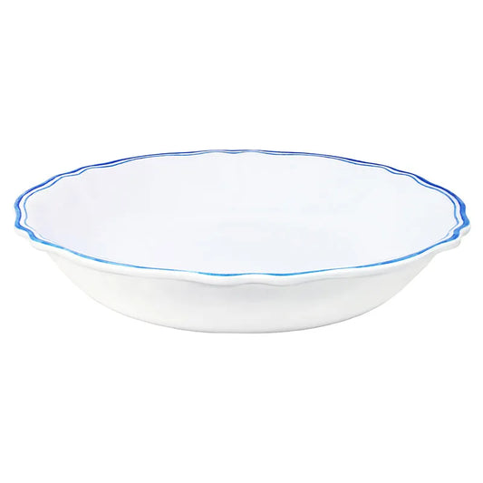 Maison Melamine Serving Bowl - White/Blue