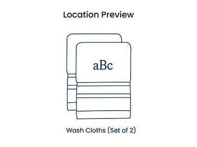 Regal Egyptian Cotton Washcloths, Set of 2 - Blue Sky