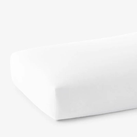 Premium Cool Supima® Cotton Percale Deep Pocket Fitted Bed Sheet - White, Queen