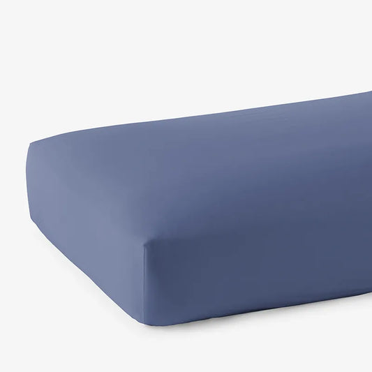 Premium Smooth Supima® Cotton Wrinkle-Free Sateen Fitted Bed Sheet - Blue Dusk, Deep Pocket King