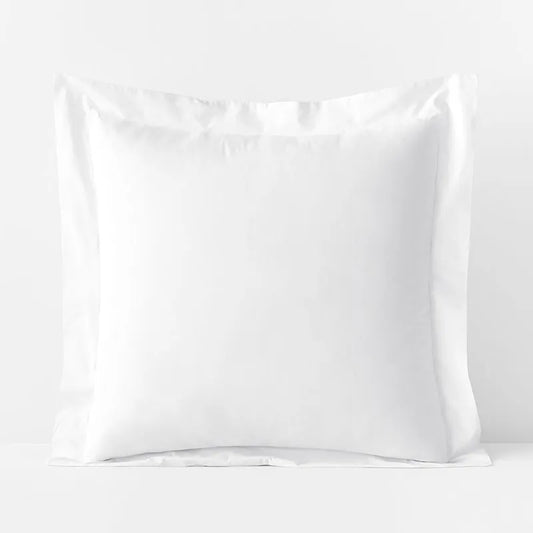 Premium Cool Supima® Cotton Percale Sham - White, Euro