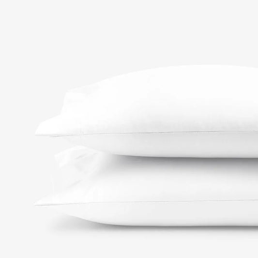 Classic Smooth Wrinkle-Free Sateen Pillowcase Set - White, King