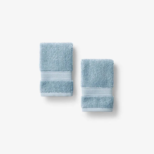 Regal Egyptian Cotton Washcloths, Set of 2 - Blue Sky