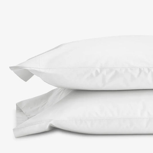 Classic Cool Cotton Percale Pillowcase Set - White, King