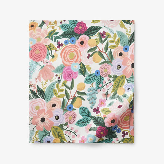 Garden Party Classic Cool Cotton Percale Flat Bed Sheet - Multi, Twin/Twin XL