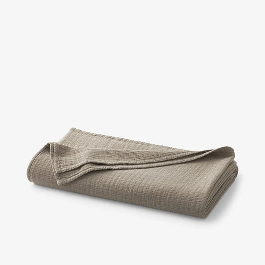 Gossamer Cotton Throw - Taupe