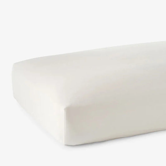 Classic Smooth Sateen Solid Fitted Bed Sheet - Ivory, Twin XL