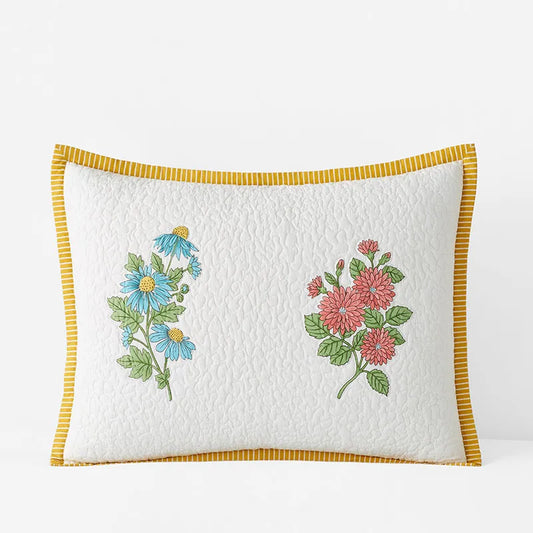 Lily Garden Quilted Sham - White Multi, King