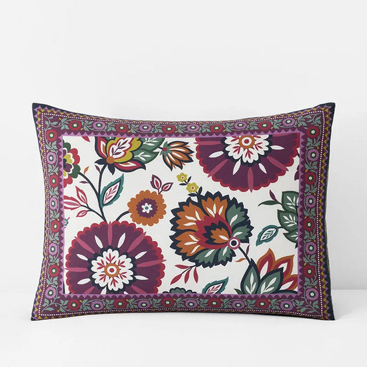 Nora Classic Cool Cotton Percale Reversible Sham - Multi, Standard
