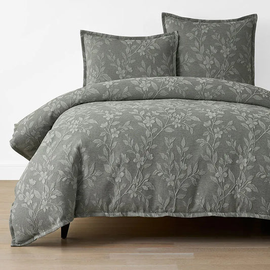 Celia Duvet Cover - Floral Green, Twin/Twin XL