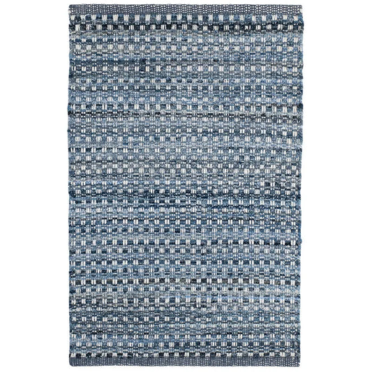 Denim Stone Blue Handwoven Cotton Rug - Denim, 8' x 10'