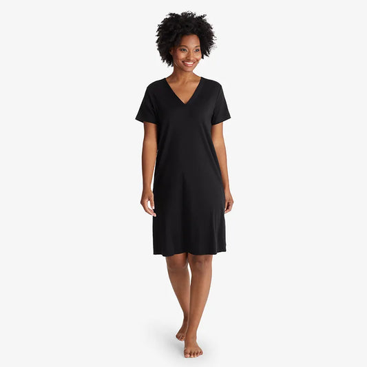 Pima Cotton Nightgown - Black, L