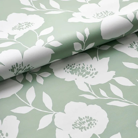 Ava Removable Wallpaper - Floral Willow Green, Roll