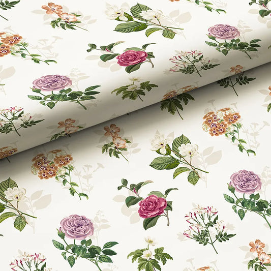 Cameilla Floral Removable Wallpaper - Ivory, Swatch