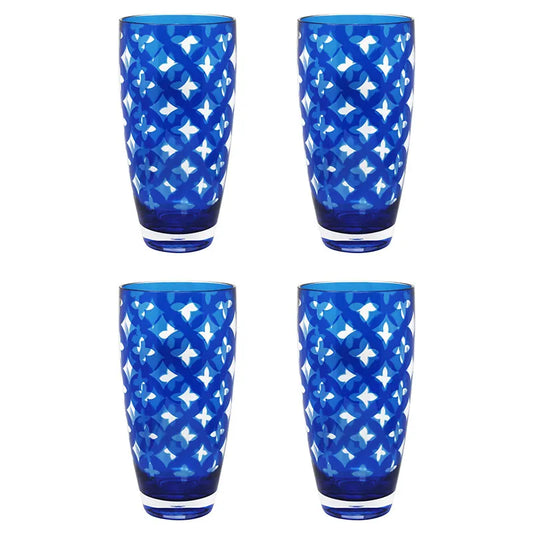 Palazzioi Tumblers, Set of 4 -  Blue, Large