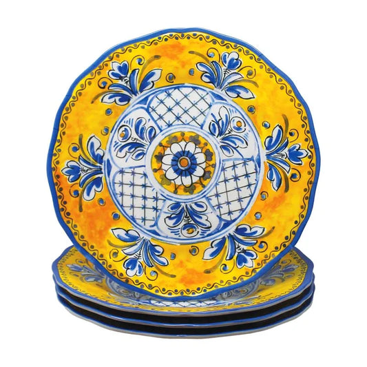 Benidorm Dinner Plates, Set of 4 - Yellow