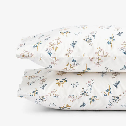 Blooming Bouquet Garment Washed Cotton Percale Pillowcase Set - Multi, Standard